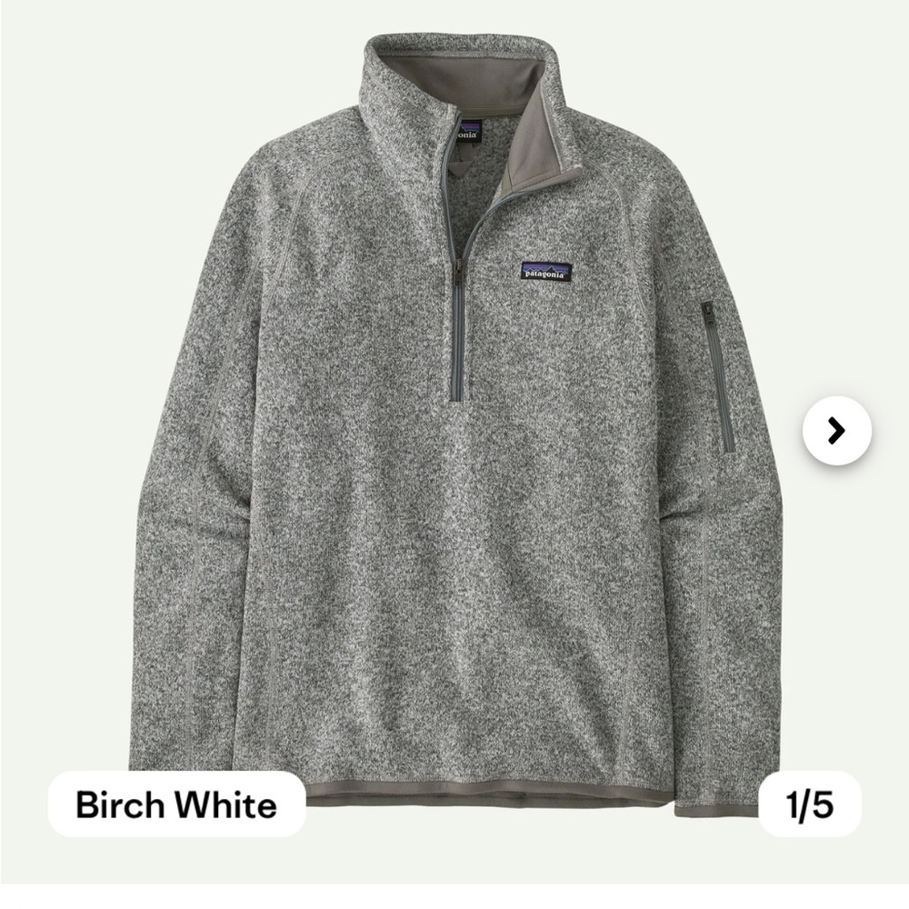 Patagonia Birch White Fleece Pullover